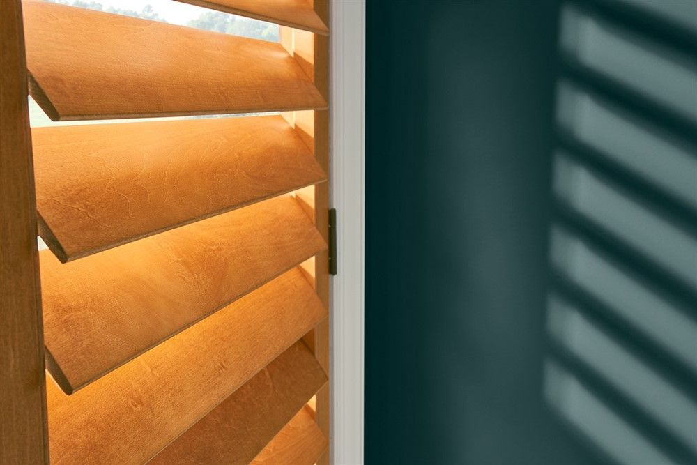 Thick Brown Wooden Shutters